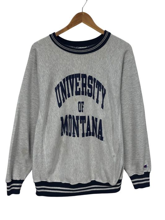 Vintage 90's Champion University of Montana Reverse Weave Sweater Size Large