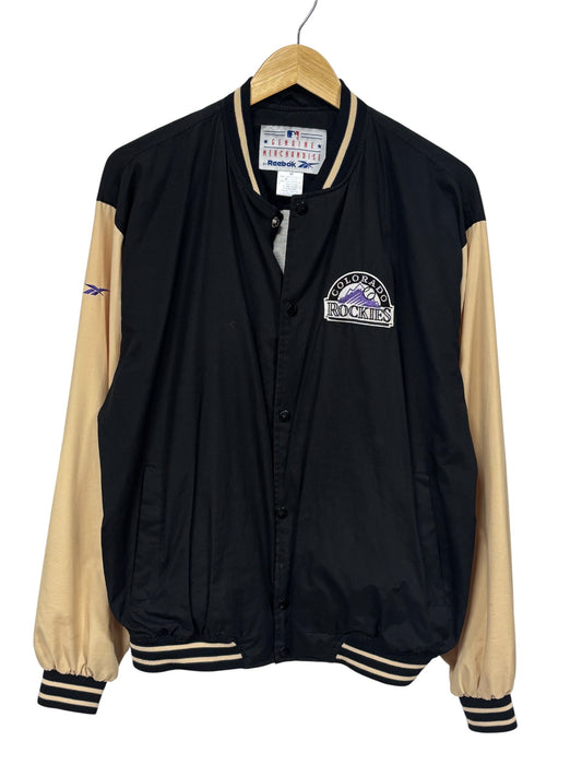 Vintage 90's Reebok Colorado Rockies Zip Up Jacket Size Medium
