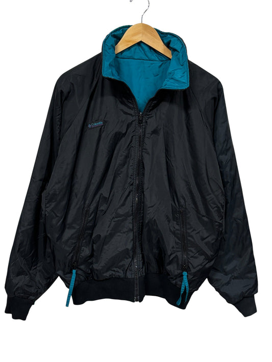 Vintage 90's Columbia Thinsulate Reversible Black Blue Jacket Size Medium