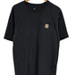 Carhartt Black Classic Logo Pocket Tee Size Medium