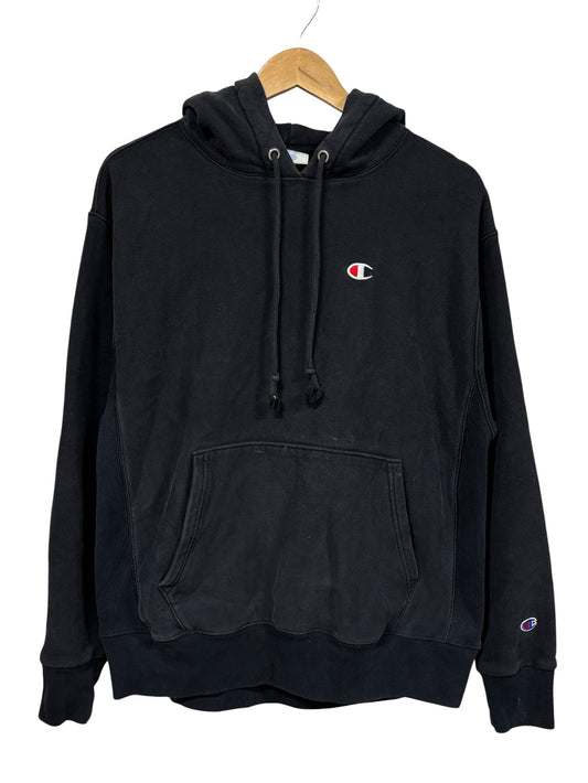 Champion Black Reverse Weave Hoodie Size Large