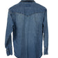 Vintage Wrangler Denim Pearl Snap Button Up Western Shirt Size Large