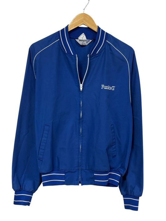 Vintage 80's Swingster Funk's G Blue Zip Up Jacket Size Large