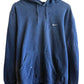 Vintage Y2K Nike Navy Blue Small Swoosh Hoodie Size XL