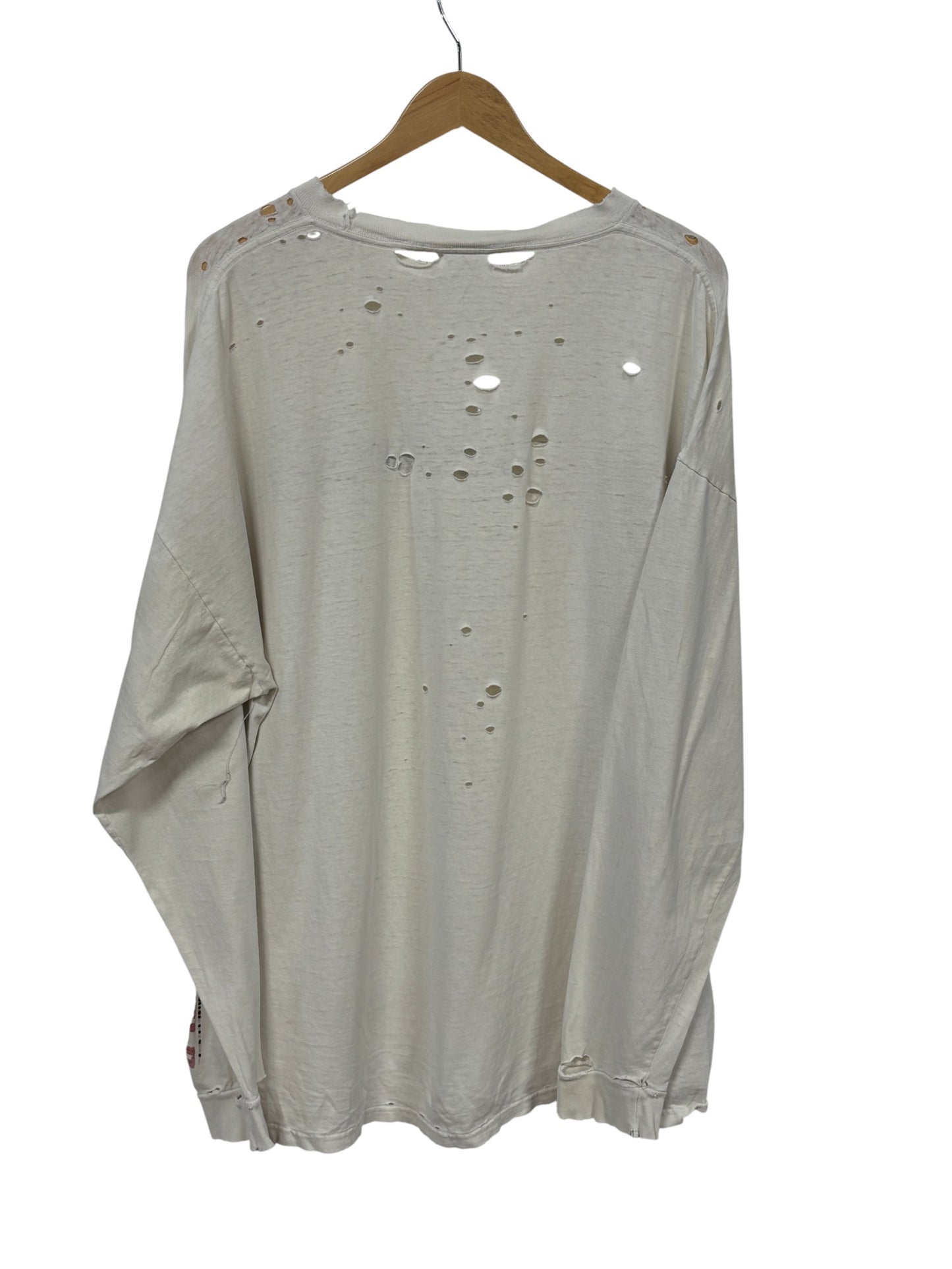 Vintage Thrashed Nike Minnesota Wild NHL Swoosh Long Sleeve Shirt Size XXL