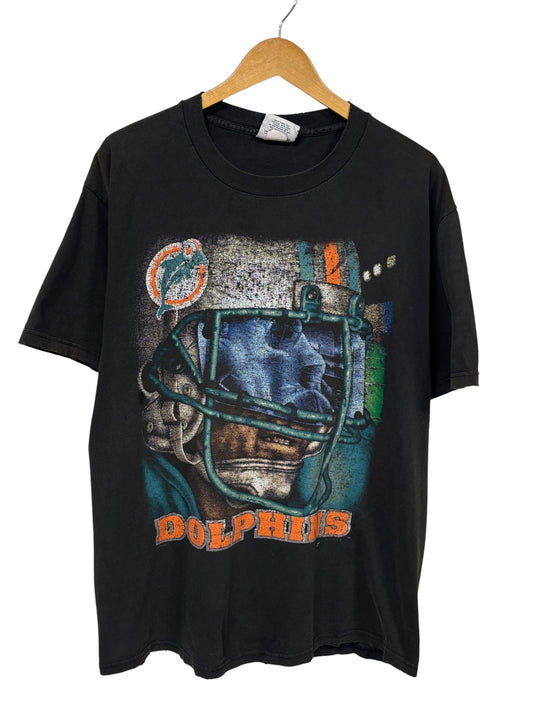 Vintage 90's Miami Dolphins Big Print NFL Graphic Tee Size Large