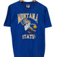 Vintage 90's Montana State University Fighting Bobcats Basketball Tee Size Large