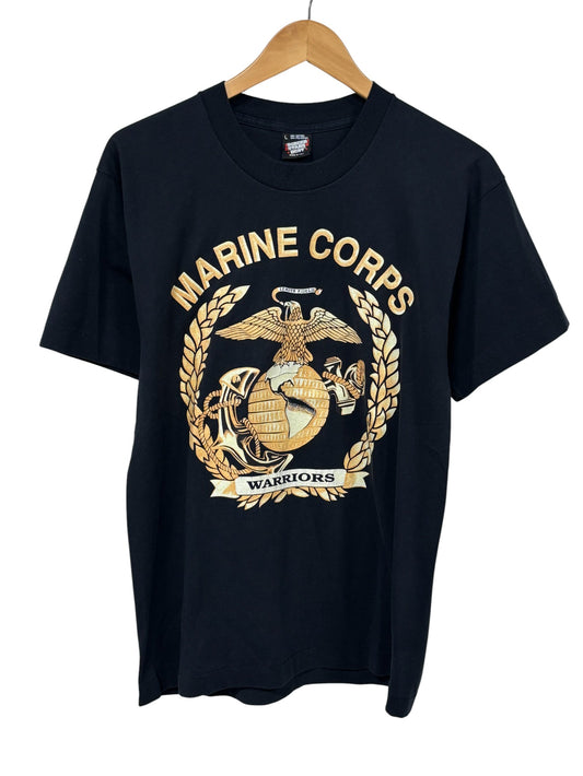 Vintage 90's US Military Marine Corps Warriors Graphic Tee Size Large