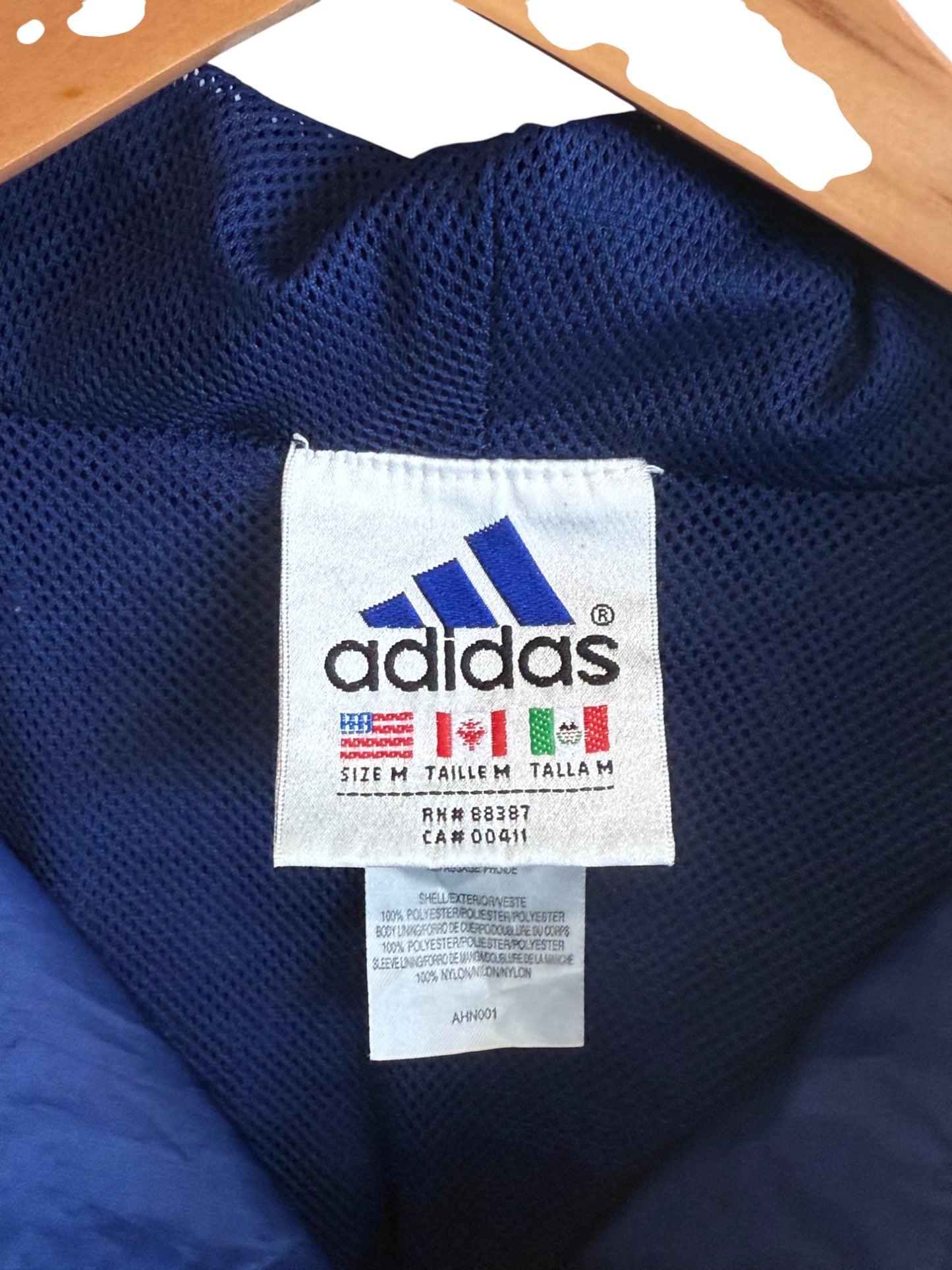 Vintage 90's Adidas Half Zip Windbreaker Jacket Size Medium