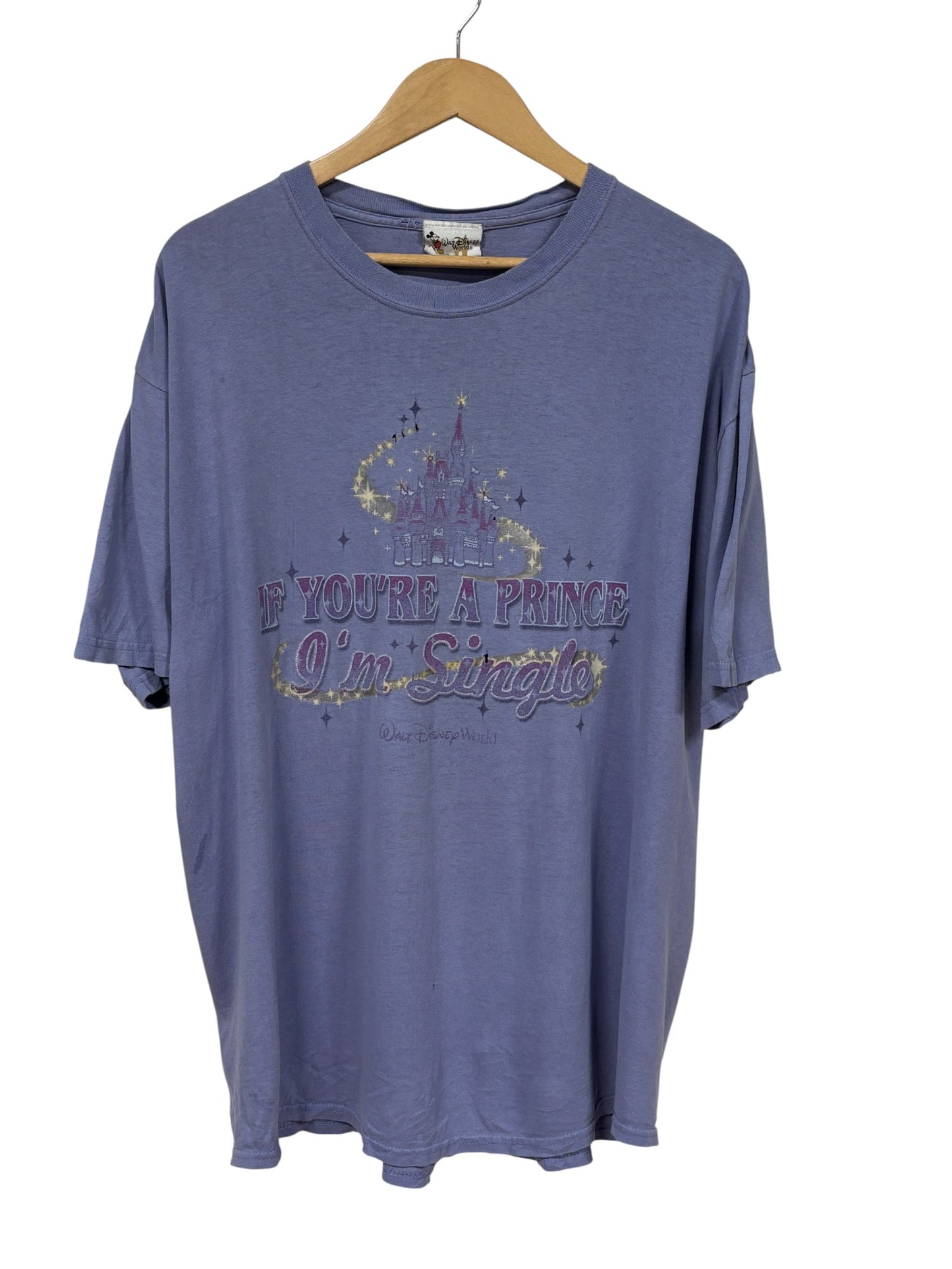 Vintage Disney If You're a Prince I'm Single Graphic Tee Size XL