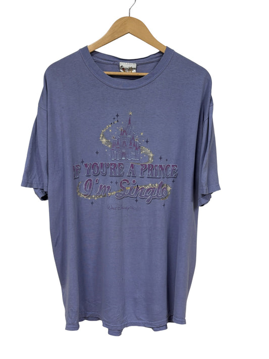 Vintage Disney If You're a Prince I'm Single Graphic Tee Size XL