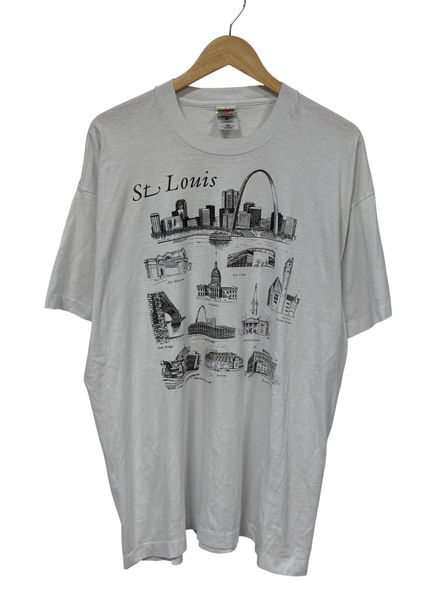 Vintage 90's St. Louis Landmarks Graphic Tee Size XXL