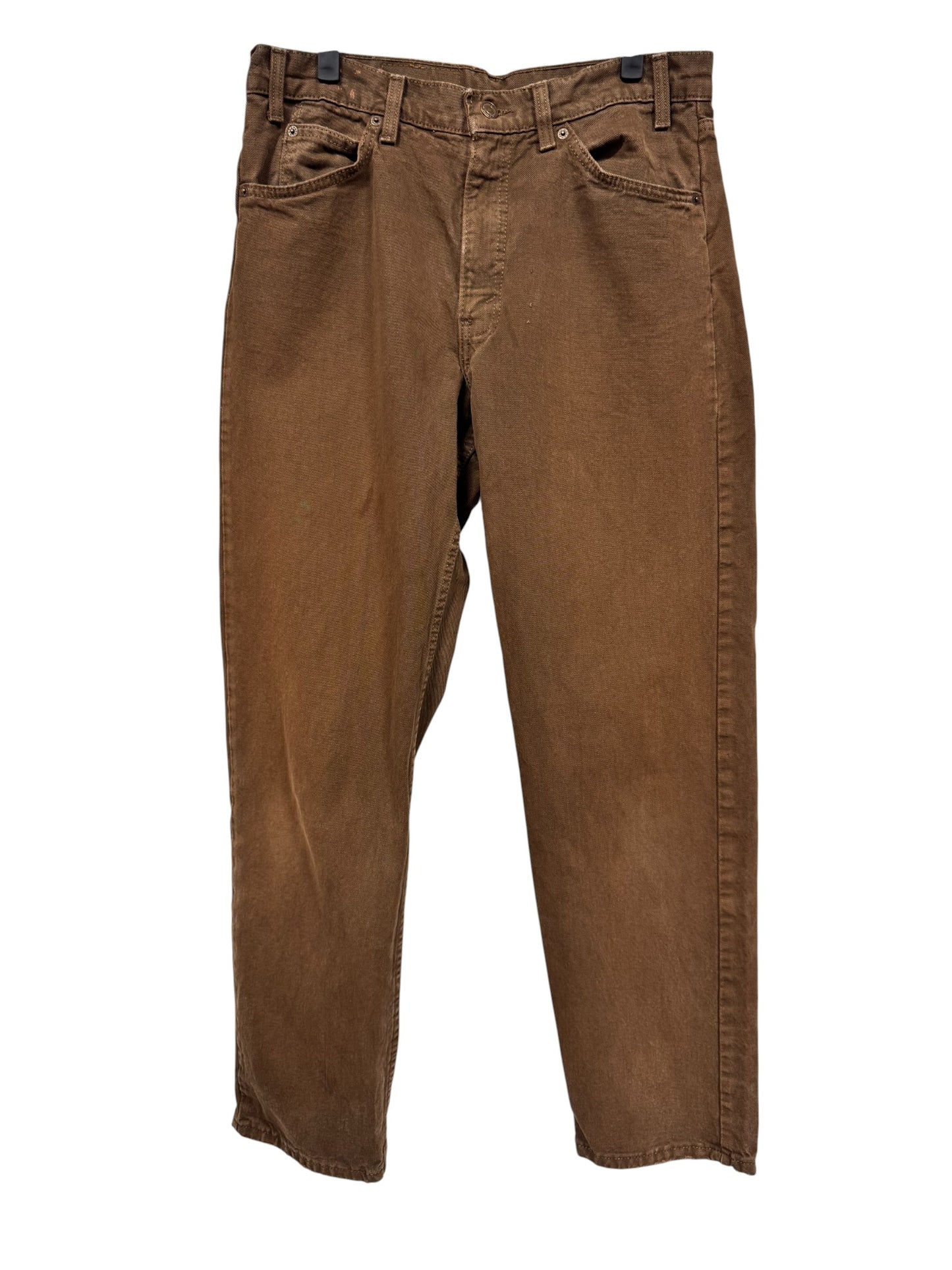 Vintage 90's Levi's Made in USA 555 Relaxed Fit Brown Jeans Size 32x30