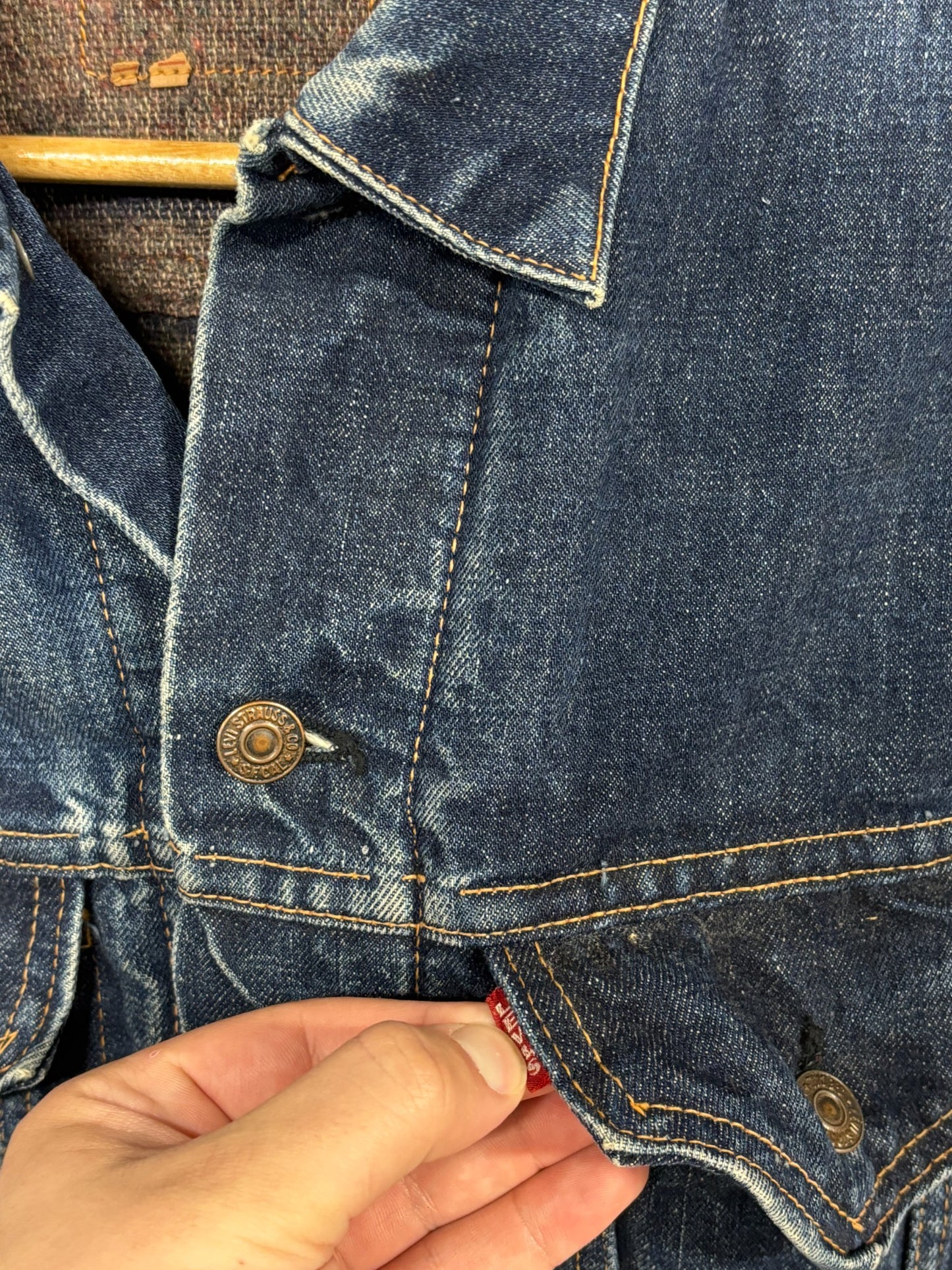 Vintage 70's Levi's Big E Denim Trucker Jacket Size Medium