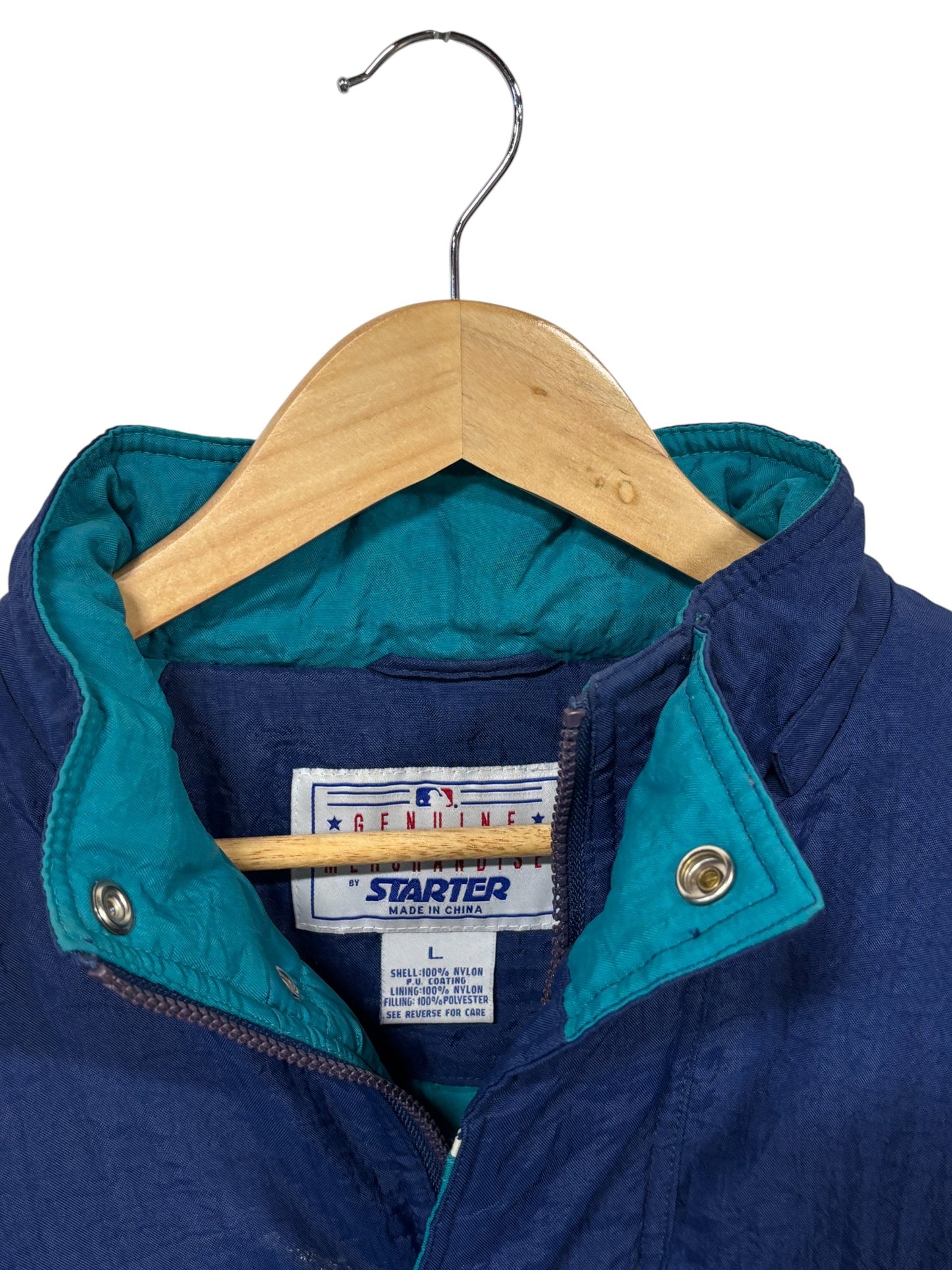 Vintage 90's Starter Seattle Mariners Puffer Jacket Size Large