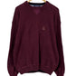 Vintage 90's Tommy Hilfiger Crest Logo Maroon Sweater Size XXL