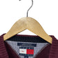 Vintage 90's Tommy Hilfiger Crest Logo Maroon Sweater Size XXL