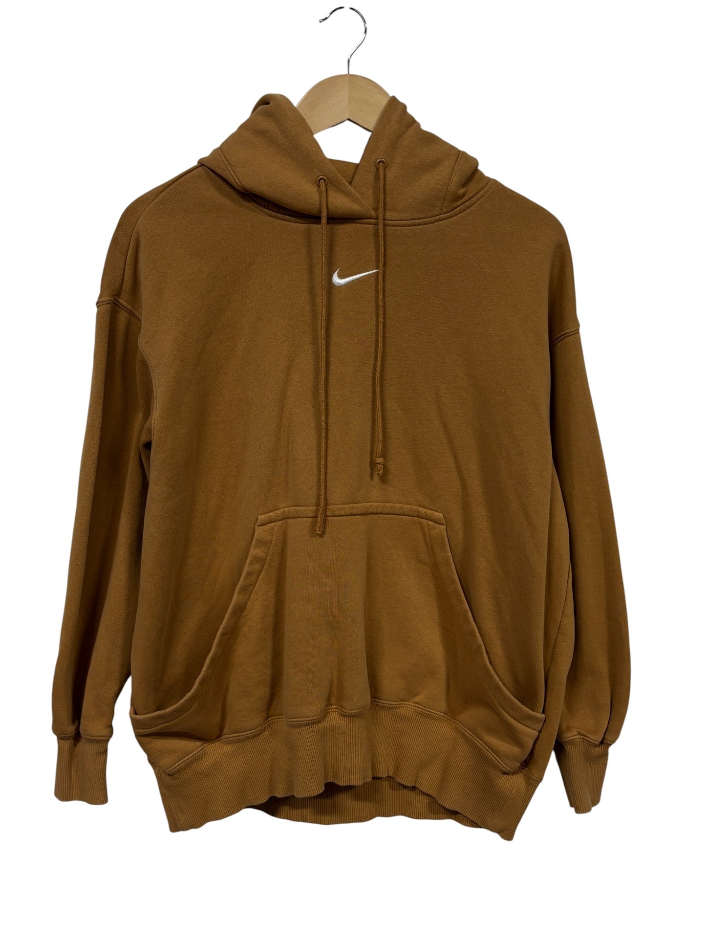 Nike Brown Center Swoosh Hoodie Size Small