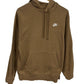 Nike Brown Futura Logo Swoosh Hoodie Size Large