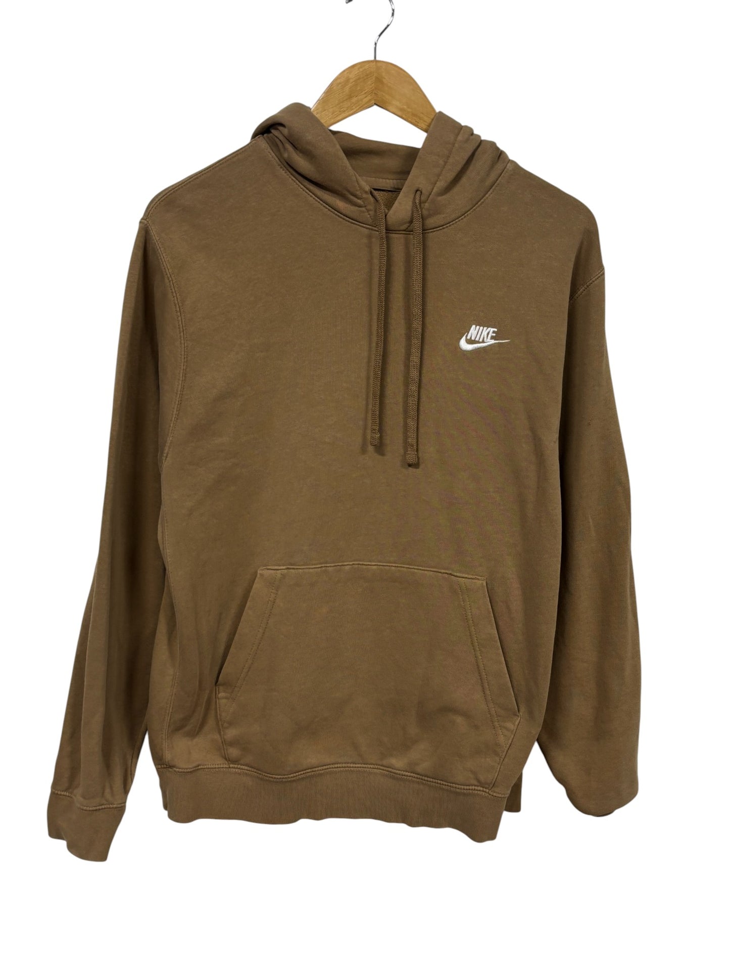 Nike Brown Futura Logo Swoosh Hoodie Size Large