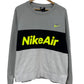 Nike Air Grey Two Tone Swoosh Crewneck Sweater Size Large