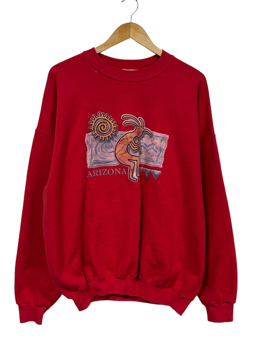 Vintage Y2K Arizona Tribal Art Crewneck Sweater Size XL