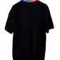 Vintage Lacoste Black Striped Collar Polo Shirt Size 3XL