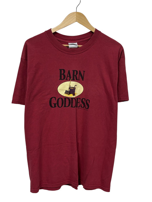 Vintage Y2K Barn Goddess Farming Graphic Tee Size Large