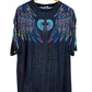 Vintage Y2K Tribal Art Big Print Affliction Style Tee Size XXL