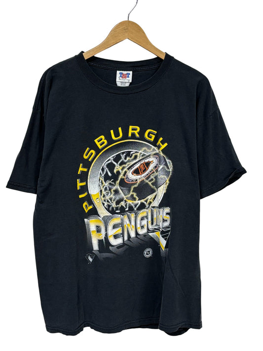 Vintage 90's Pittsburgh Penguins NHL Hockey Graphic Tee Size XL