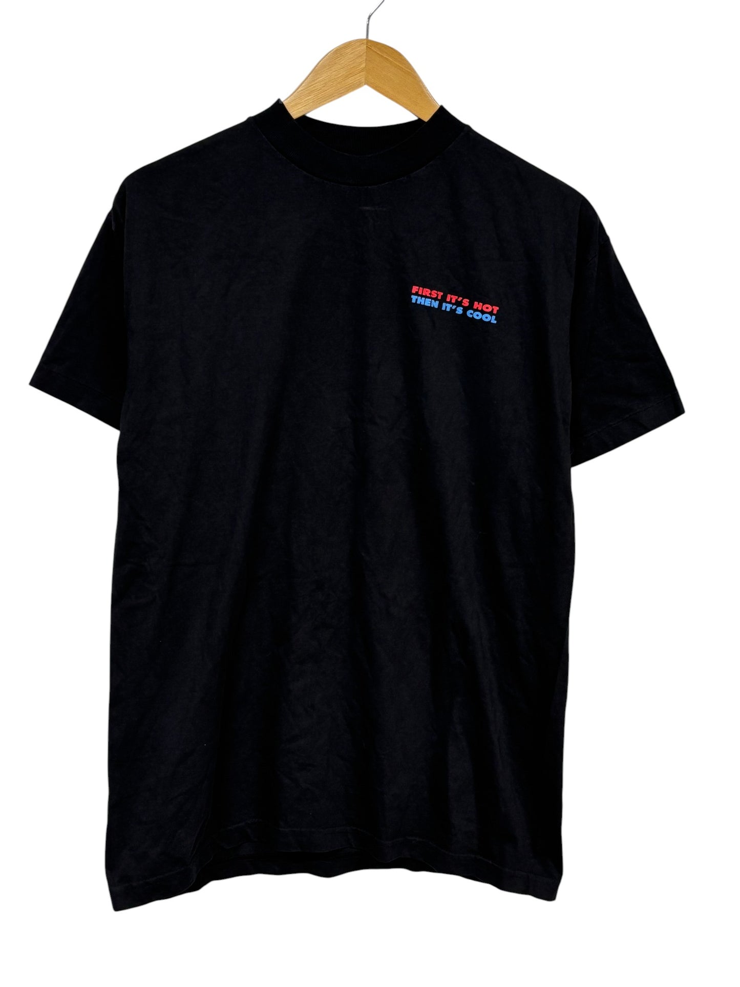 Vintage 90's First It's Hot Then It's Cool After Shock Graphic Tee Size Large