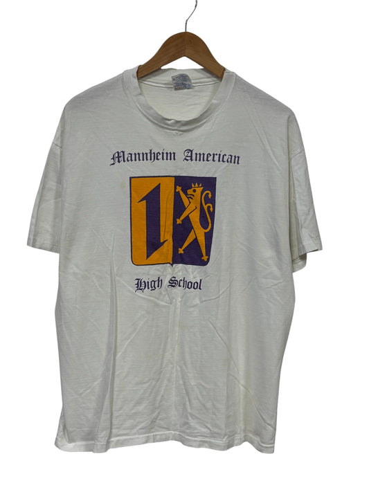Vintage 90's Mannheim American High School Graphic Tee Size XL