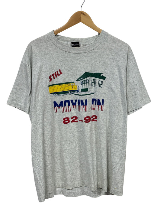 Vintage 90's Still Movin on Train Graphic Tee Size XL