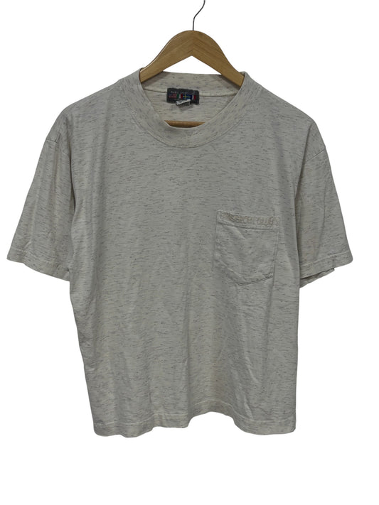Vintage 90's Paris Sport Club Grey Pocket Tee Size Medium