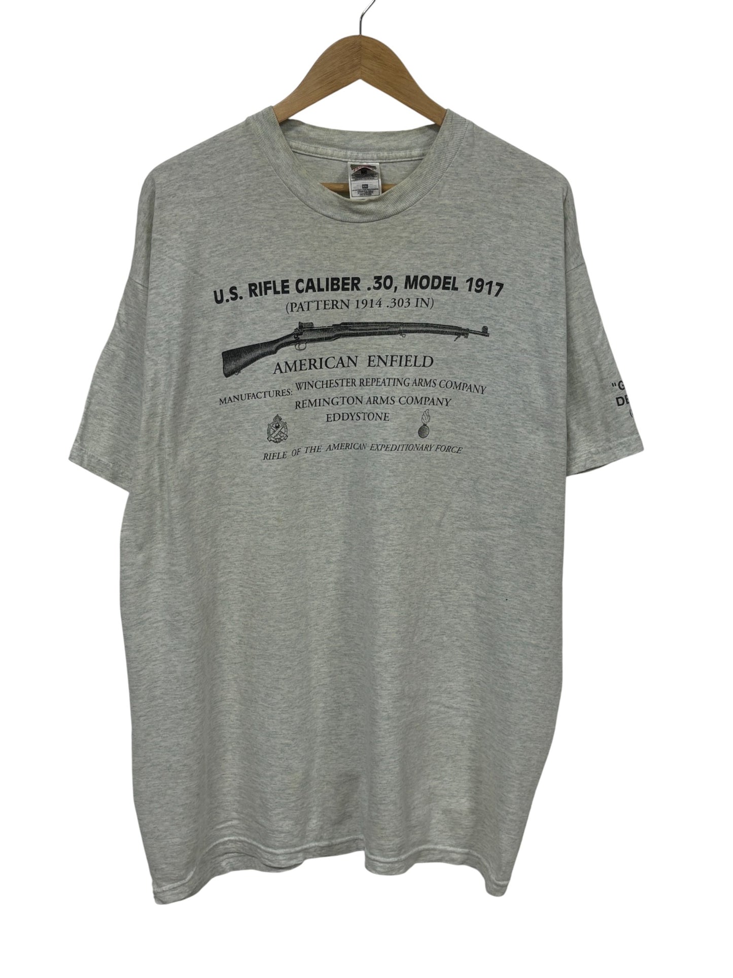 Vintage 90's American Enfield Winchester Rifle Graphic Tee Size XXL