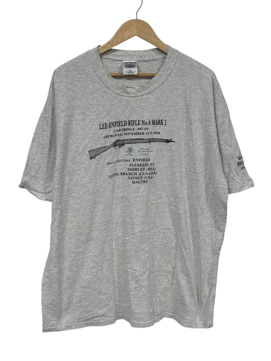 Vintage 90's American Enfield Mark 1 Rifle Graphic Tee Size XXL