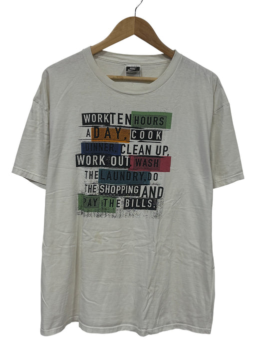 Vintage 90's Nike She Wears the Pants Graphic Tee Size Large