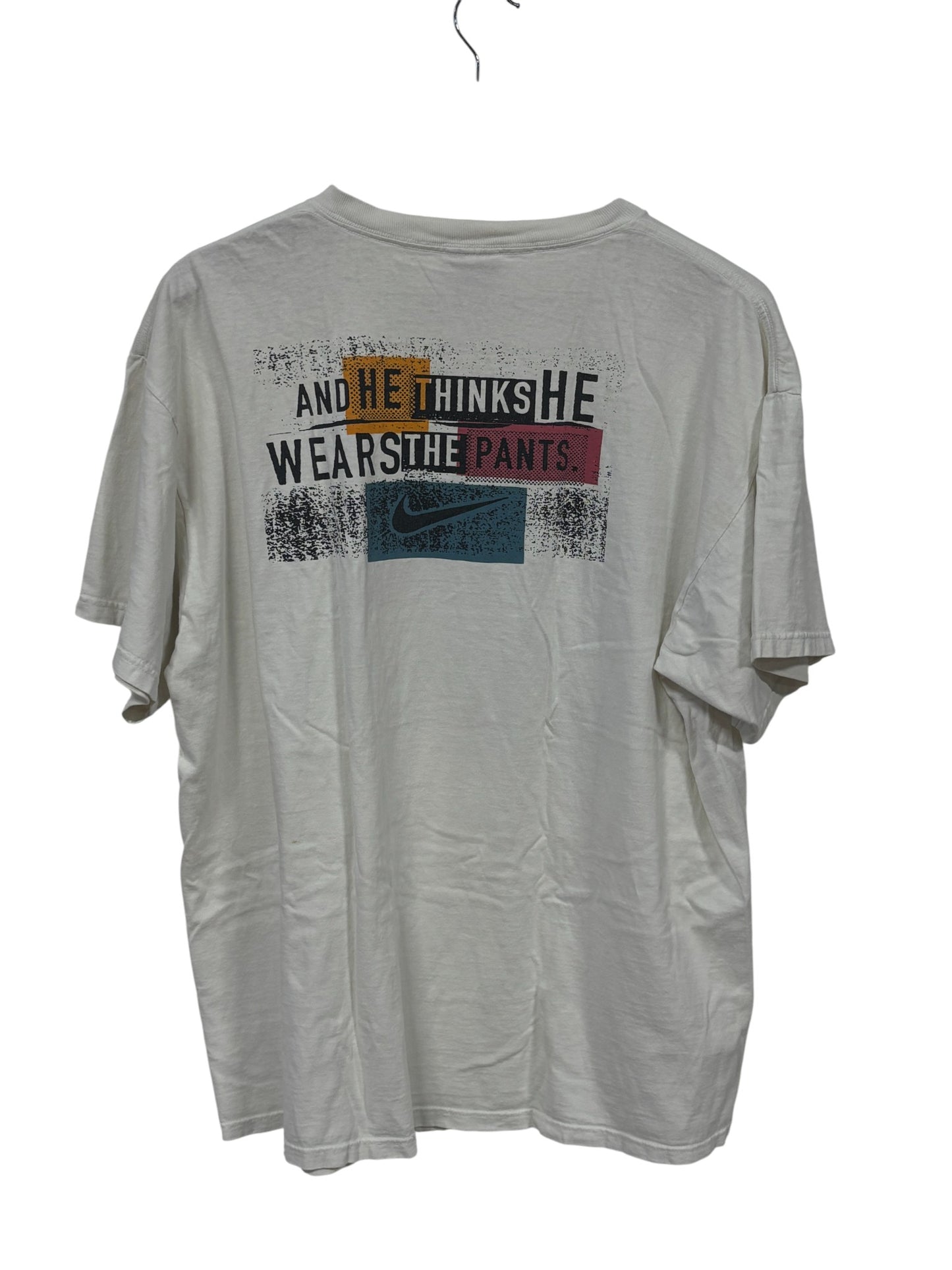 Vintage 90's Nike She Wears the Pants Graphic Tee Size Large