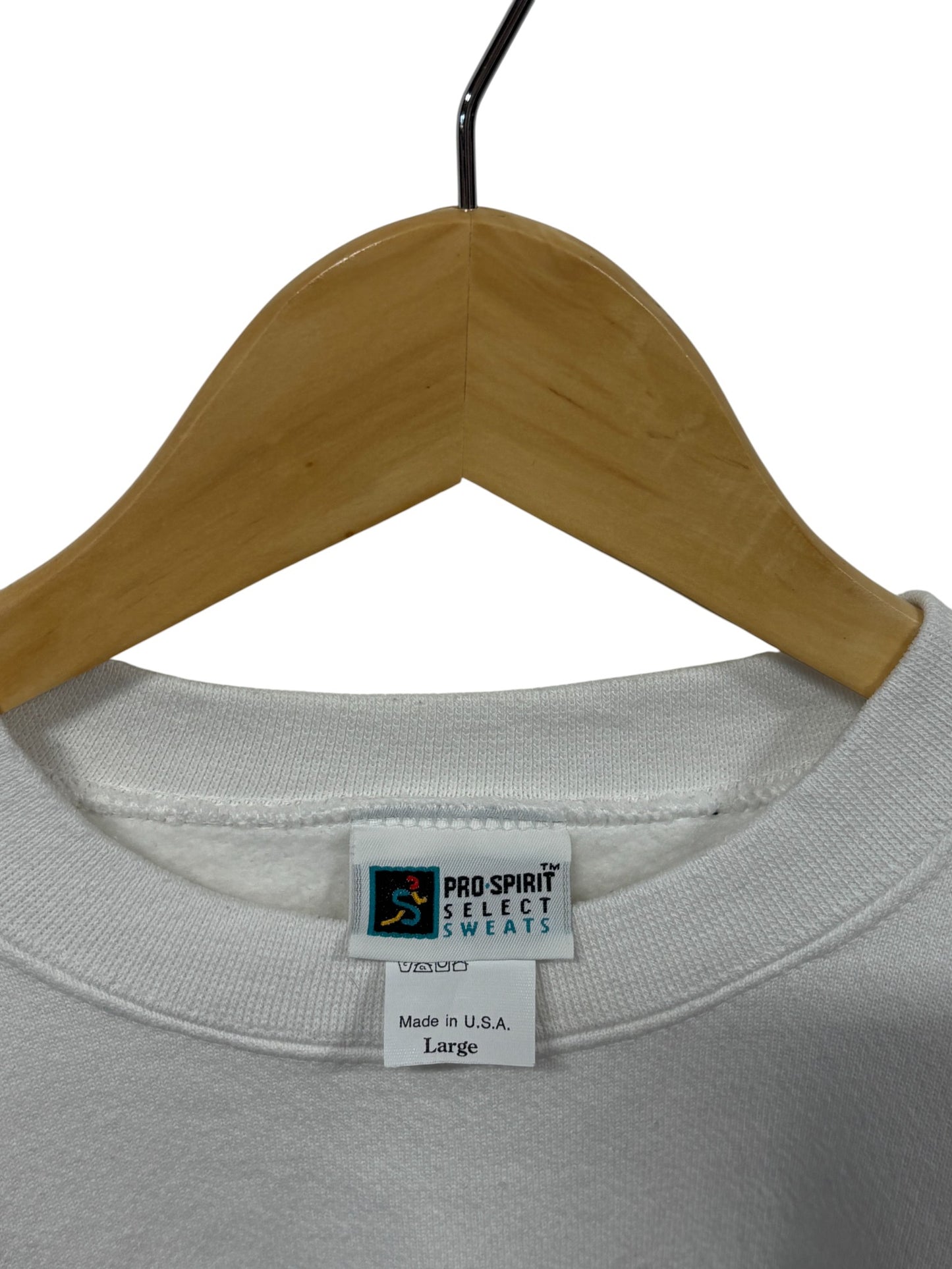 Vintage 90's White Blank Crewneck Sweater Size Large