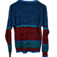 Vintage 90's Blue Red Striped Knit Sweater Size Small
