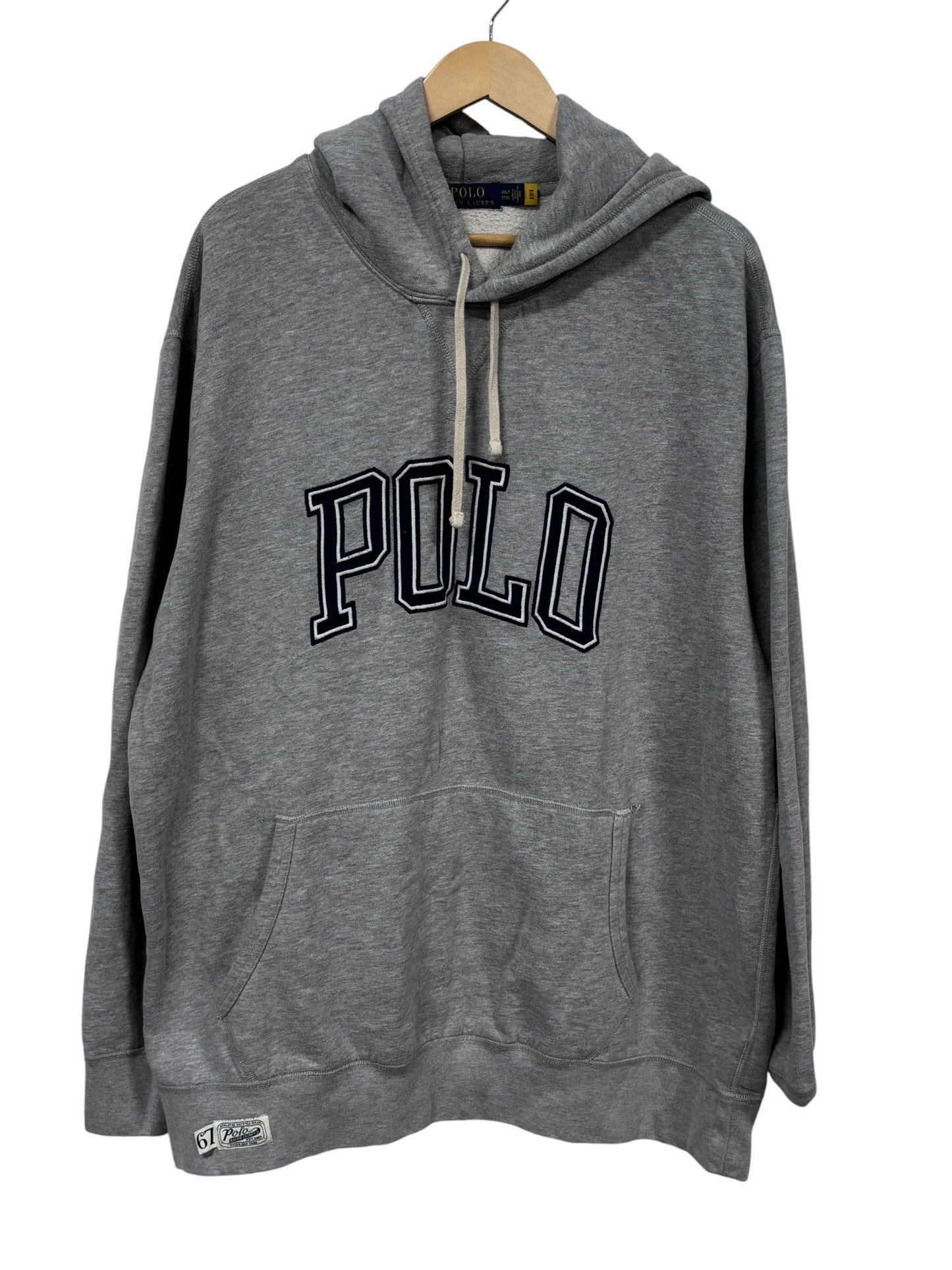 Polo Classic Spell Out Grey Hoodie Size XXL Tall