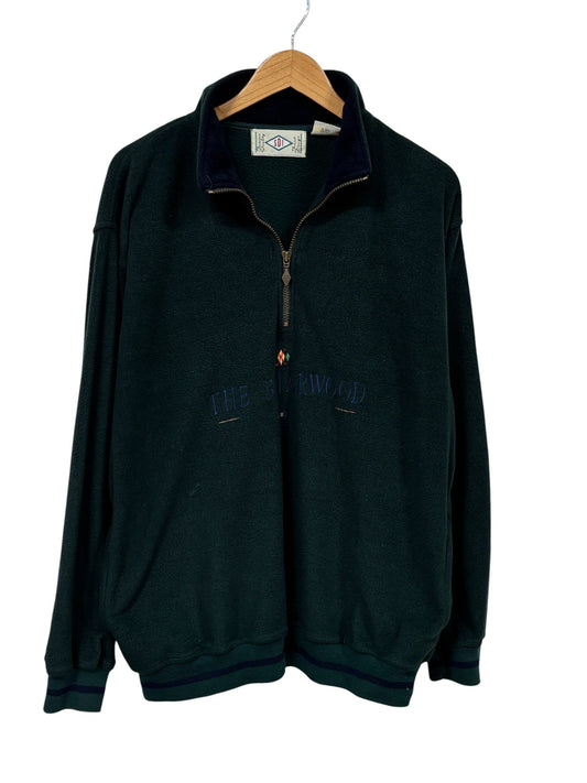 Vintage 90's Briarwood Green Fleece Zip Up Sweater Size Large