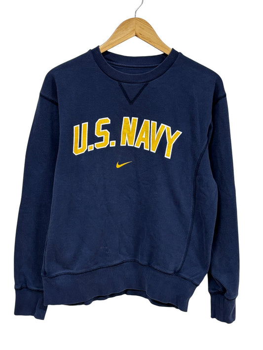 Nike US Navy Center Swoosh Crewneck Sweater Size Medium