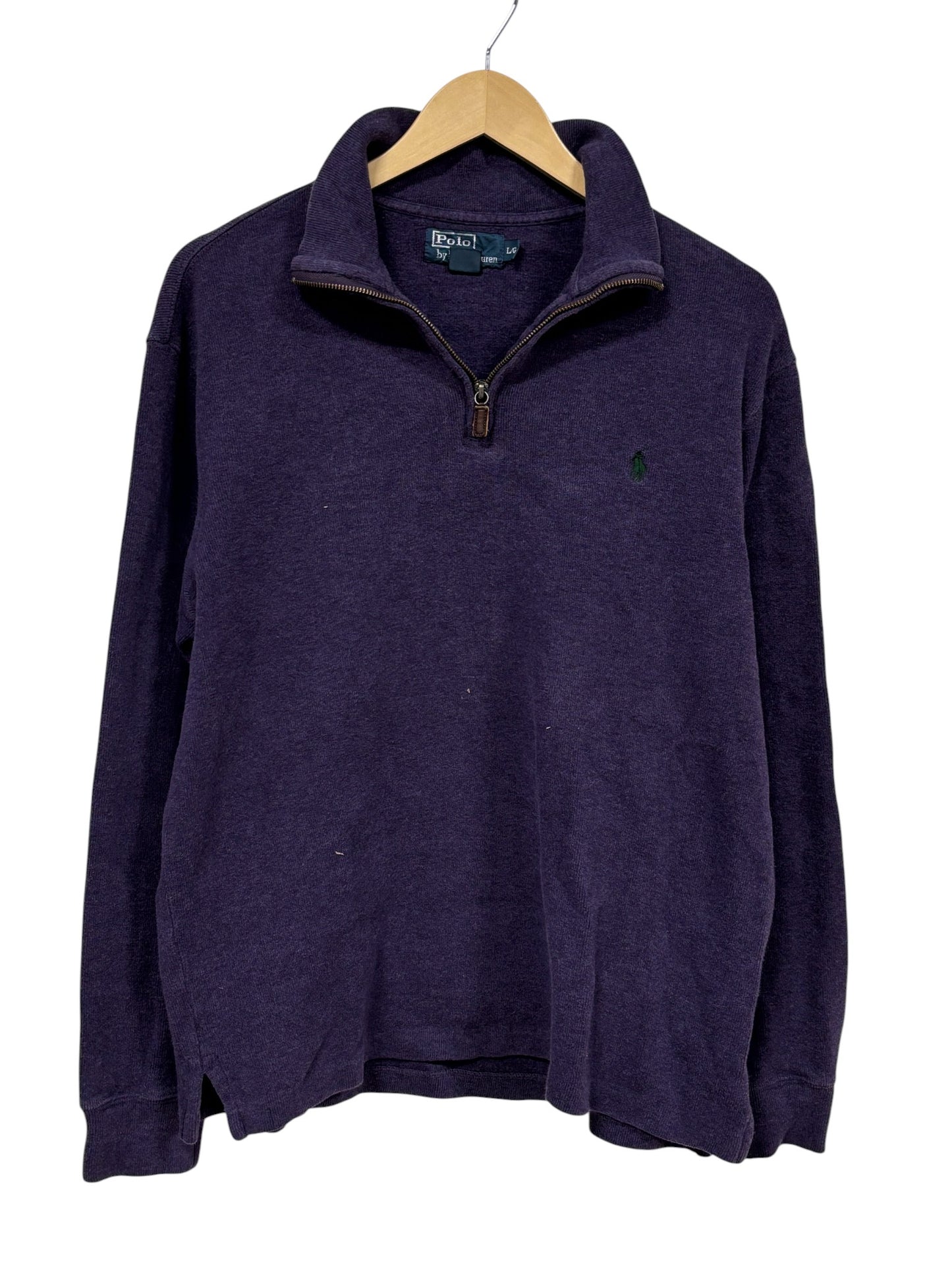 Polo Ralph Lauren Purple Quarter Zip Sweater Size Large