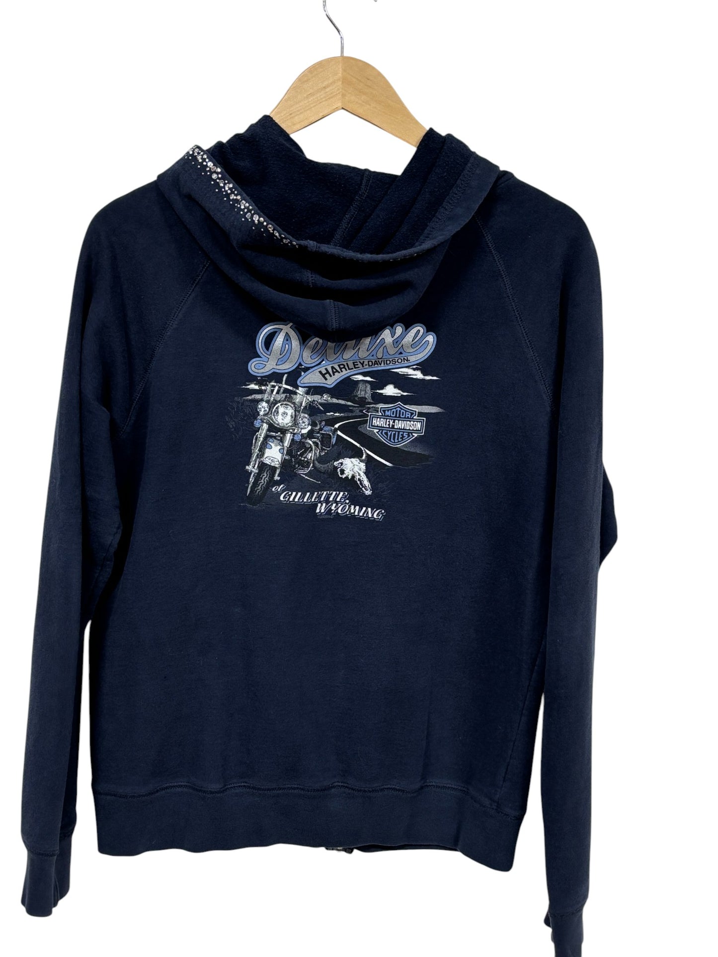 Harley Davidson Women's Gillette Wyoming Biker Hoodie Size XL