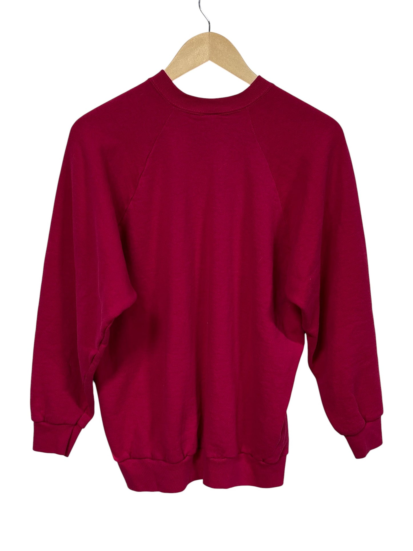 Vintage 90's Fruit of the Loom Women's Pink Blank Sweater Size Large