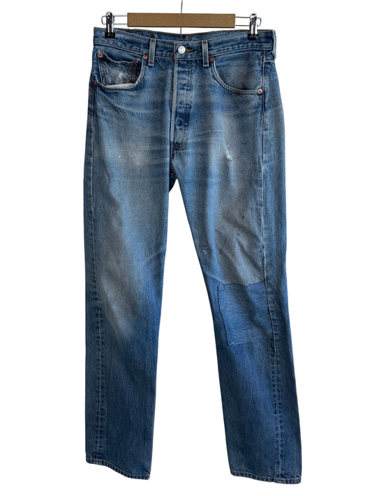 Vintage Y2K Levi's 501xx Repaired Knee Denim Jeans Size 32x34