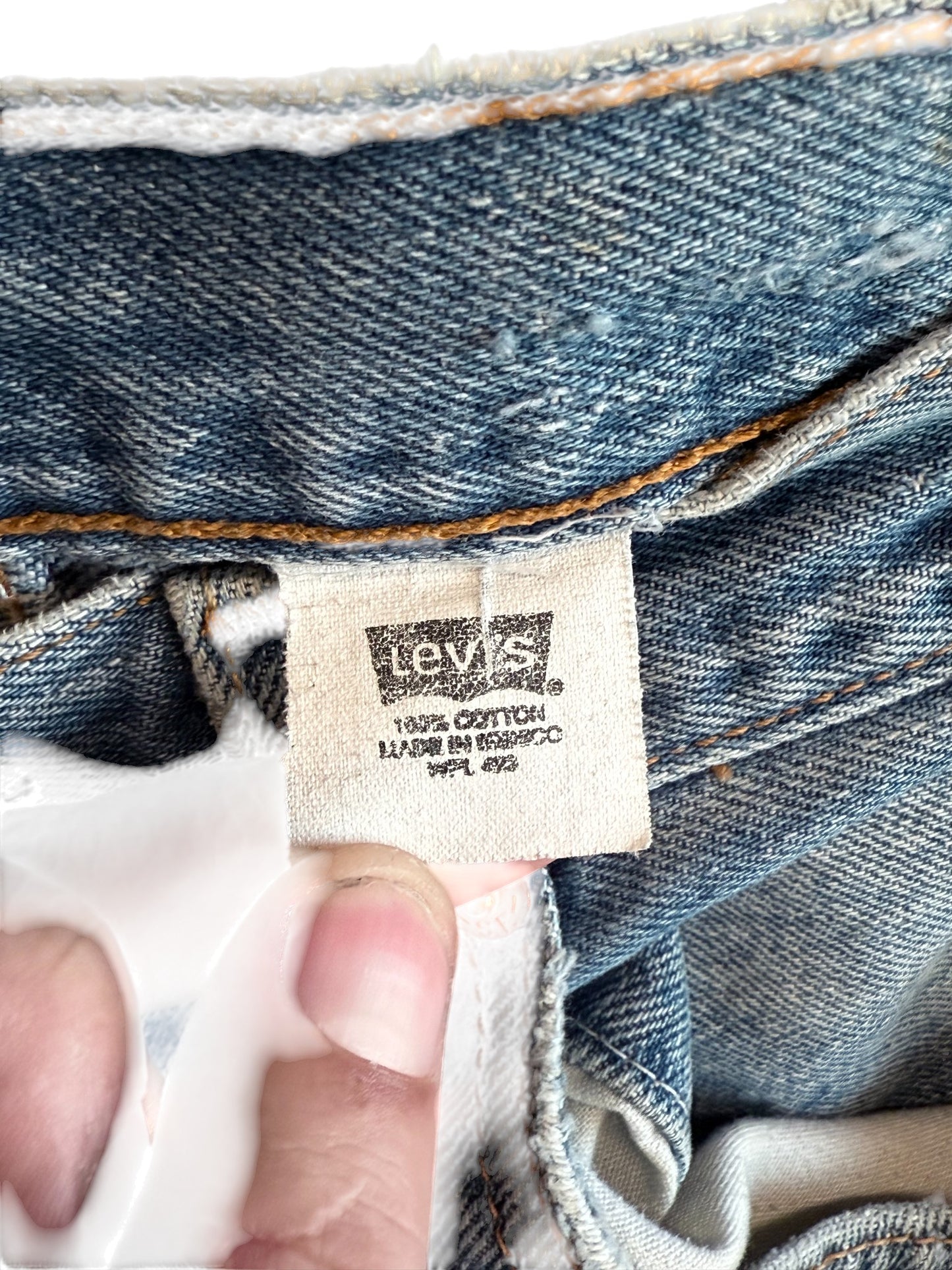 Vintage Y2K Levi's 501xx Repaired Knee Denim Jeans Size 32x34