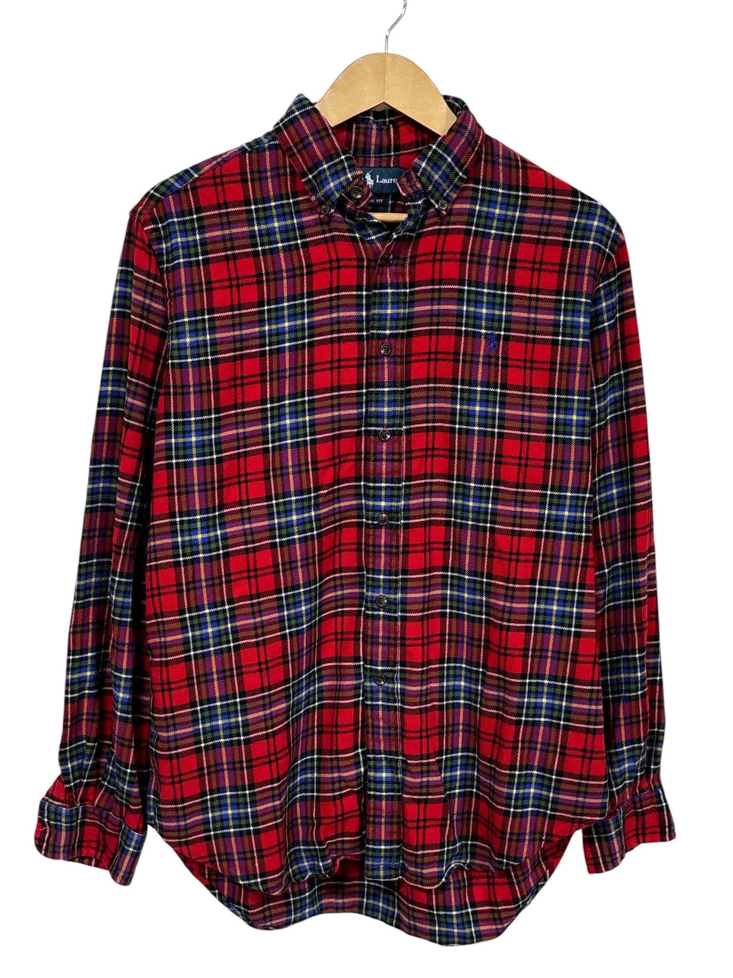 Vintage Polo Ralph Lauren Classic Fit Flannel Button Up Size Medium