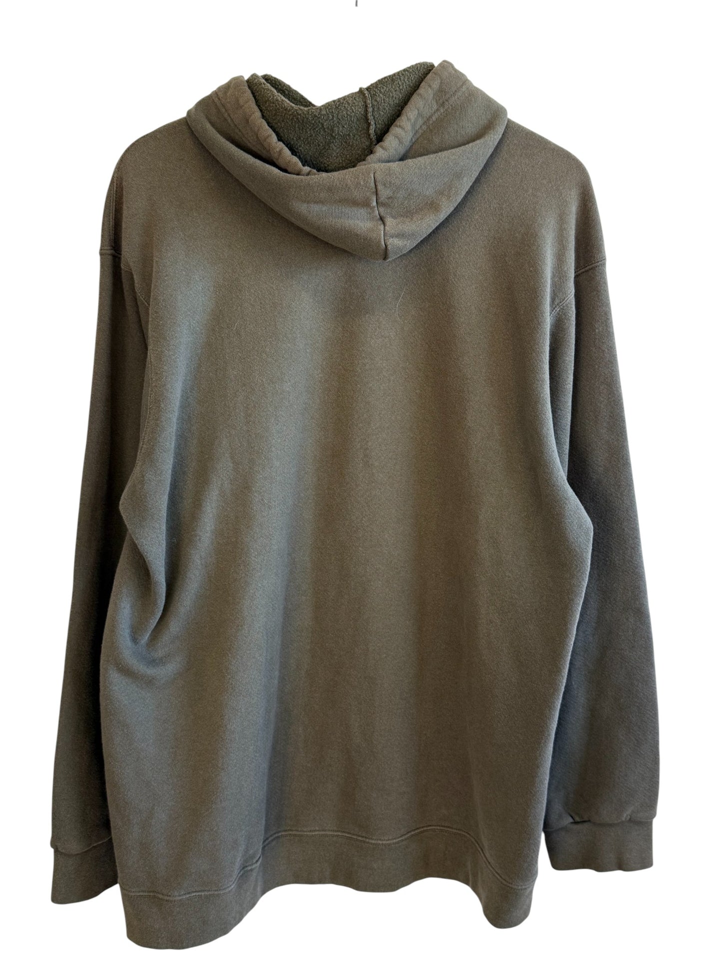 Vintage Nike Olive Green Center Swoosh Hoodie Size XL